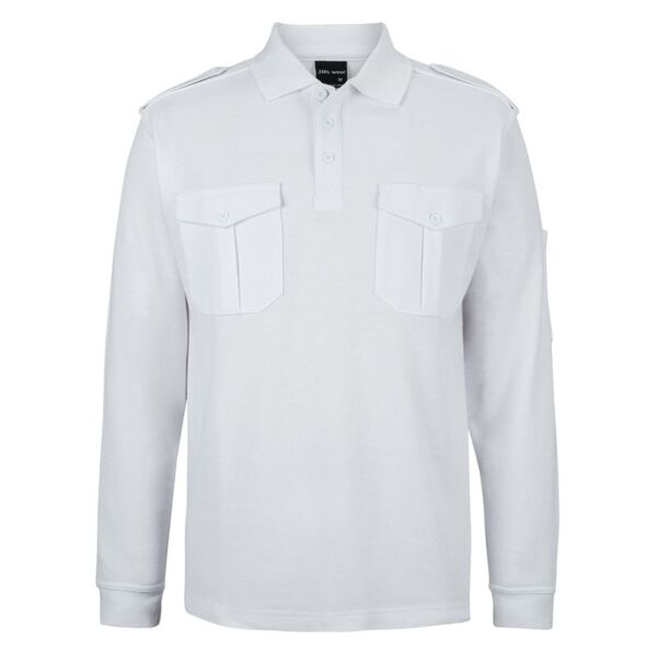 Mens Long Sleeve 250 Epaulette Polo Thumbnail